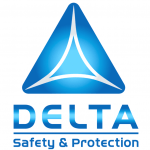 Delta Logo Dreieck mit Delta Safety and Protection Schrift